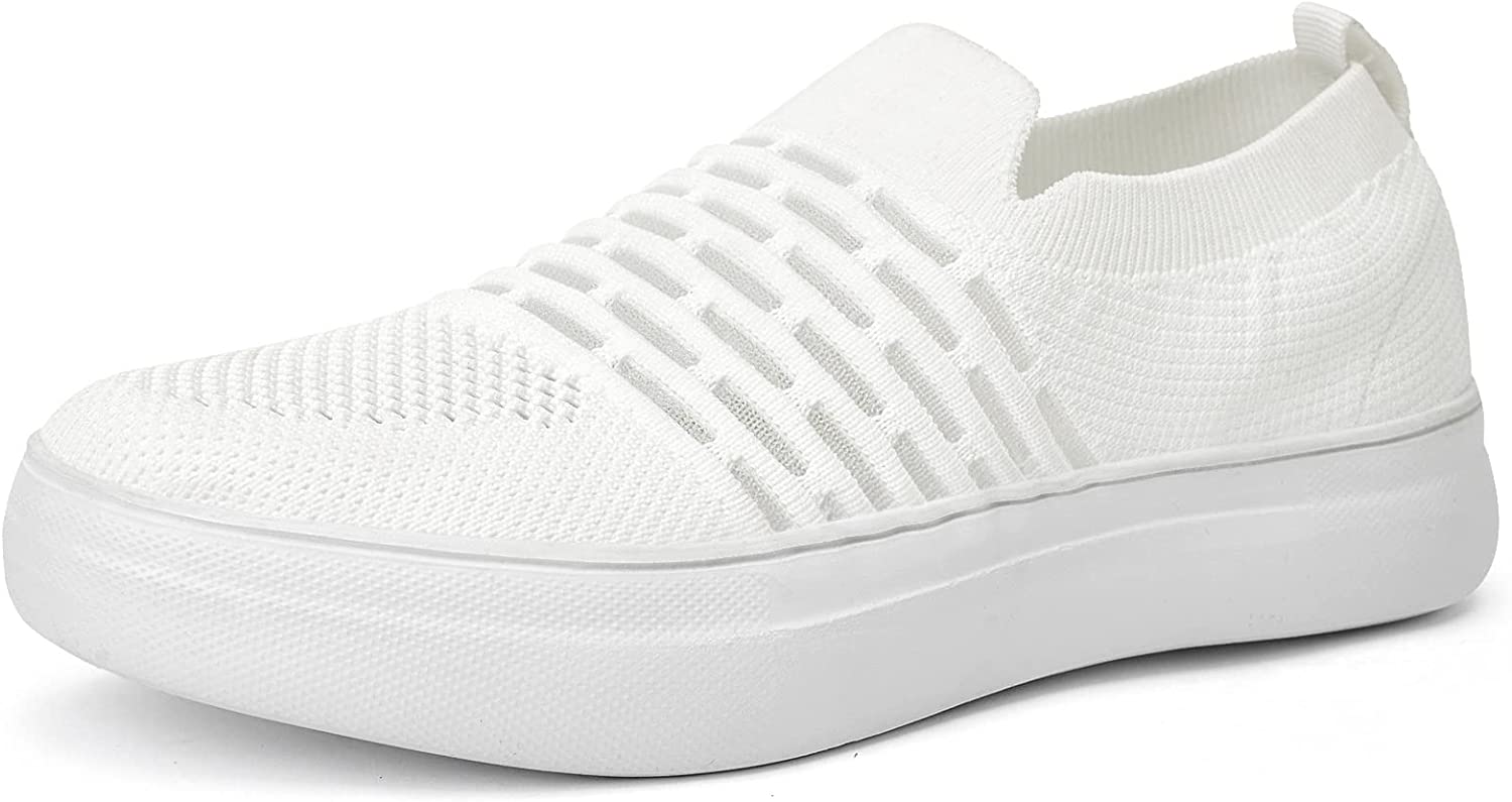 Women Slip On Casual Shoes - Lightweight Breathable Mesh Flexible Walking Sneakers