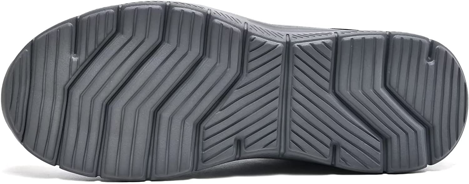 Mens Slip-on Walking Shoes Casual Loafer Comfortable Soft Daily Work Driving Flats Shoes Dark Grey