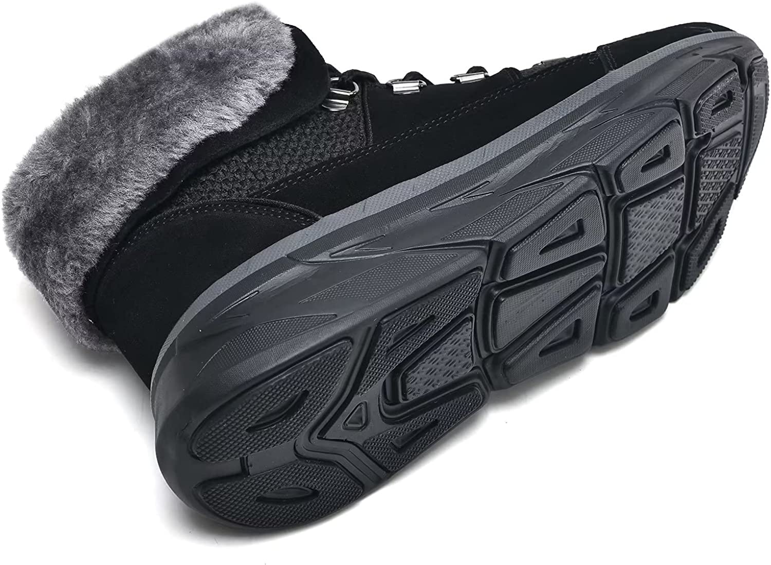 Womens Winter Snow Boots Warm Fur Lining Ankle Booties Comfortable Slip on Resistant Walking Outdoor Shoes