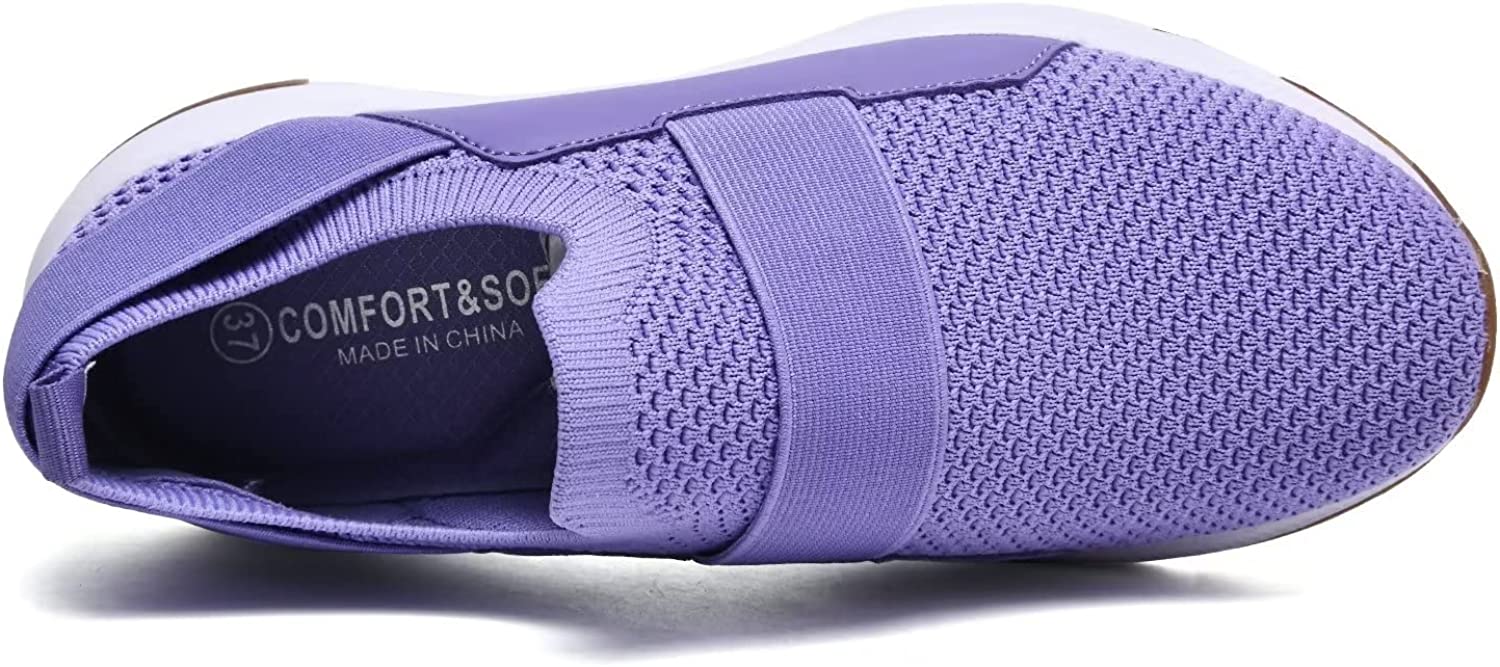 Women Casual Slip-on Walking Tenni Shoes -Comfortable Gym Running Yoga Sneaker