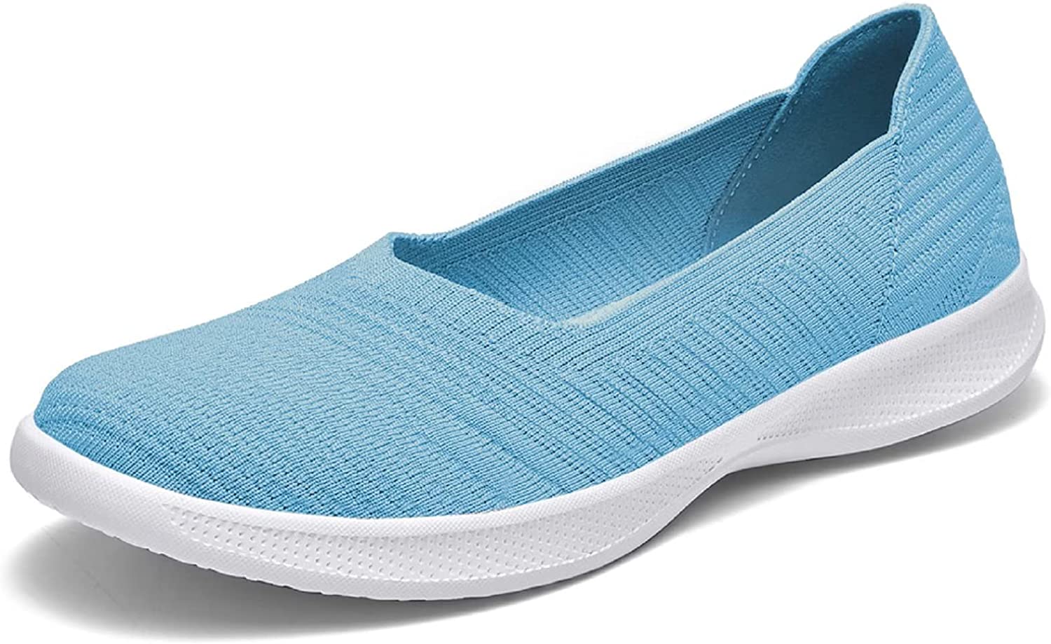 Womens Slip On Walking Shoes Breathable Mesh Casual Flats Shoes Low-Top Lightweight Loafers