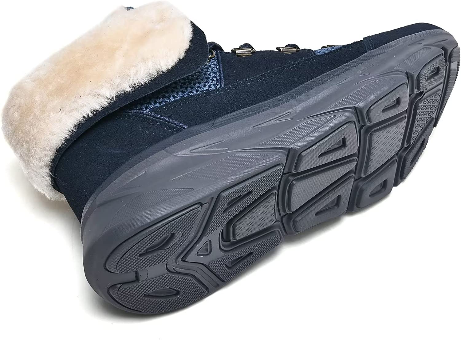 Womens Winter Snow Boots Warm Fur Lining Ankle Booties Comfortable Slip on Resistant Walking Outdoor Shoes