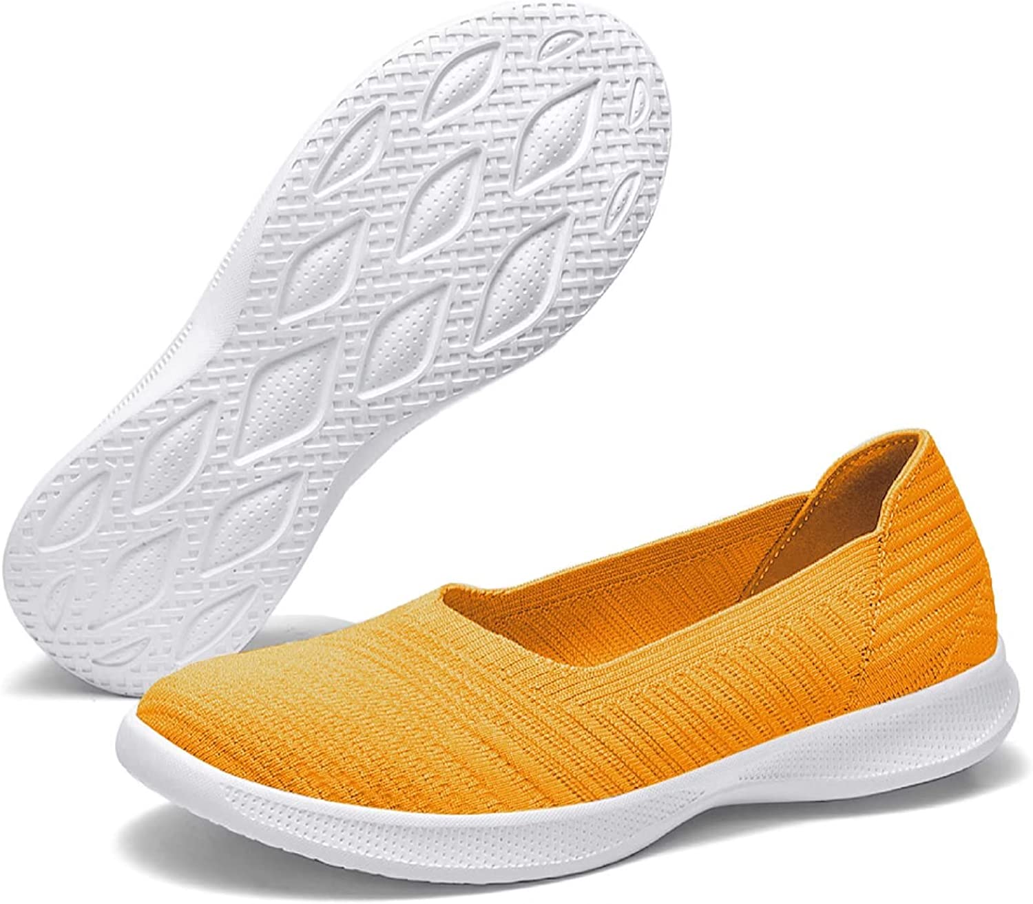 Womens Slip On Walking Shoes Breathable Mesh Casual Flats Shoes Low-Top Lightweight Loafers