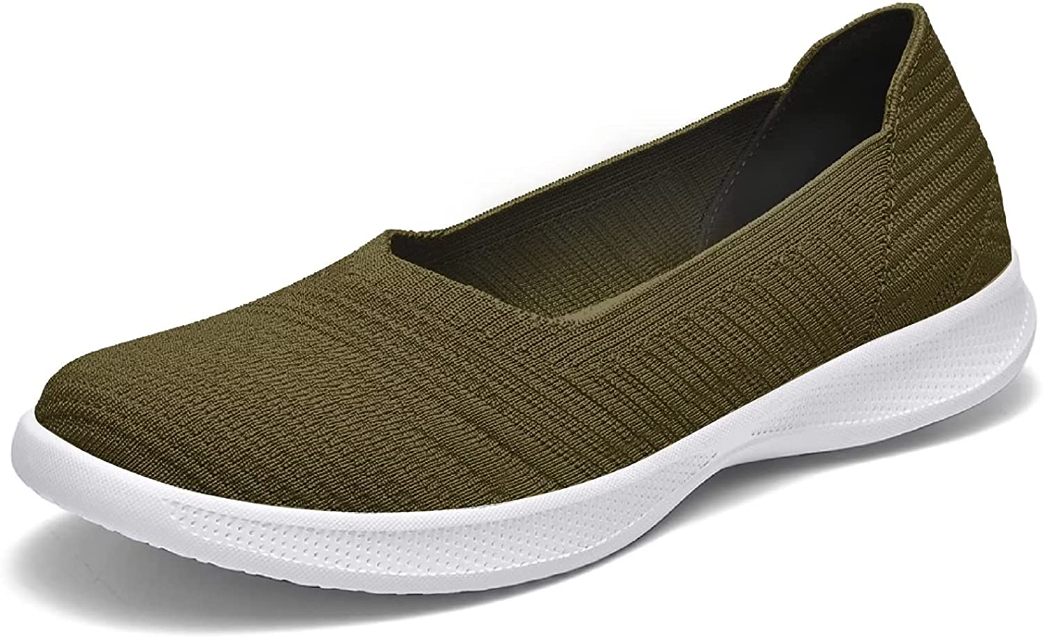 Womens Slip On Walking Shoes Breathable Mesh Casual Flats Shoes Low-Top Lightweight Loafers